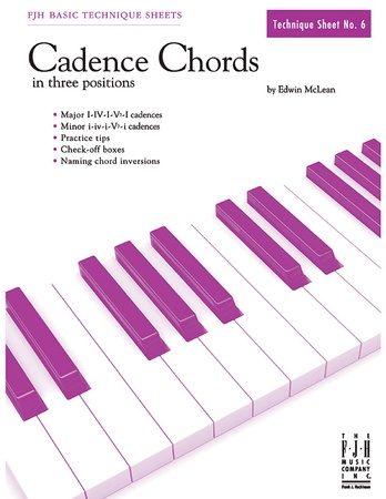 Cadence Chords in three positions - Piano