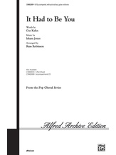 It Had to Be You - Choral