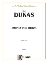 Dukas: Sonata in E flat Minor - Piano
