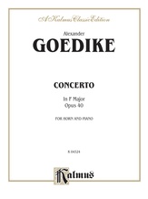 Goedicke: Concerto in F Major, Op. 40 - Brass
