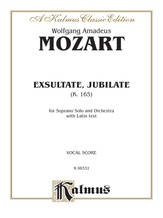 Mozart: Exultate Jubilate, K. 165, Motet for Soprano (Latin) - Voice