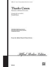 Thanks Canon (Based upon a traditional German canon) - Choral